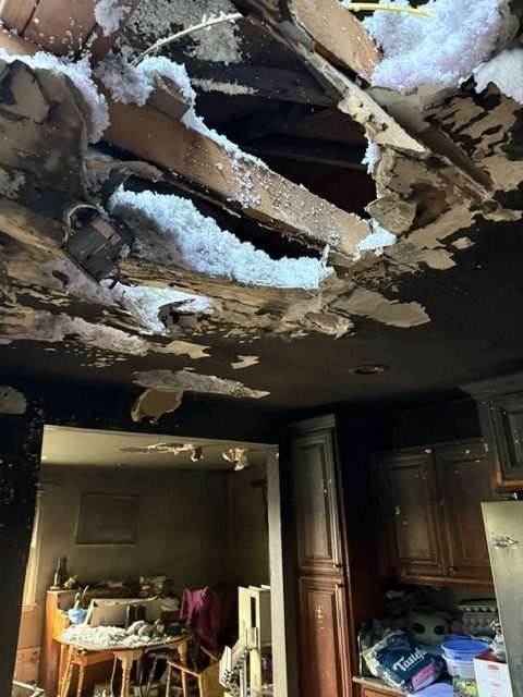 The fire at 7249, before the work &mdash; photograph 10 of 47