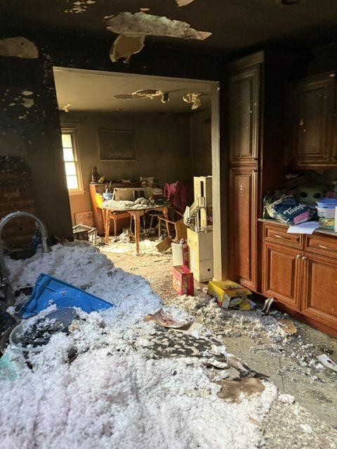 The fire at 7249, before the work &mdash; photograph 11 of 47