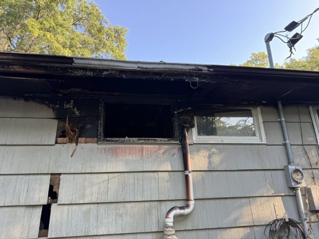 The fire at 7249, before the work &mdash; photograph 16 of 47