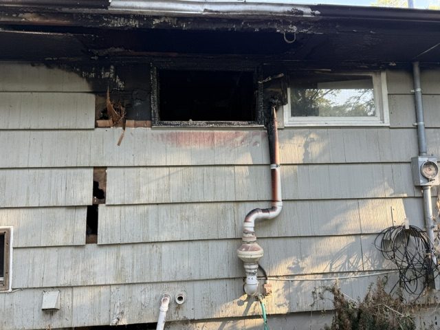 The fire at 7249, before the work &mdash; photograph 17 of 47