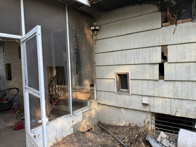 The fire at 7249, before the work &mdash; photograph 18 of 47