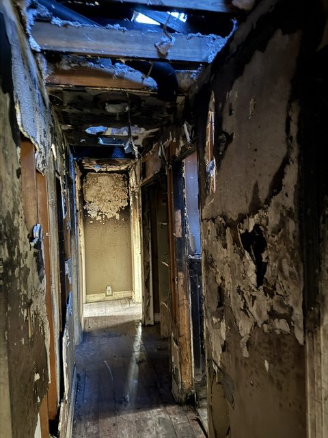 The fire at 7249, before the work &mdash; photograph 23 of 47