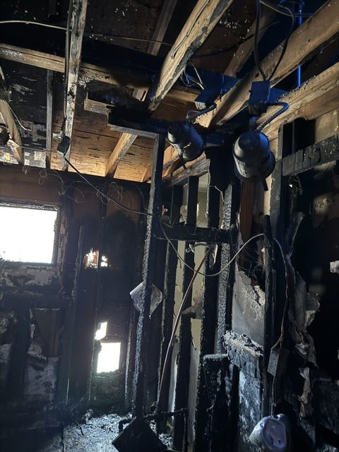 The fire at 7249, before the work &mdash; photograph 24 of 47