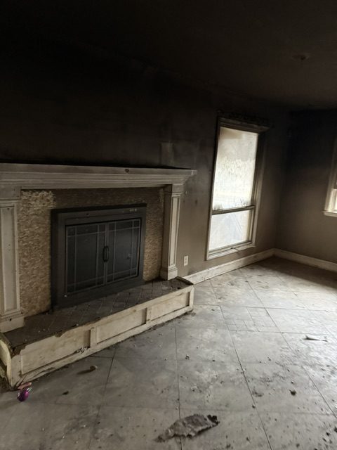 The fire at 7249, before the work &mdash; photograph 26 of 47
