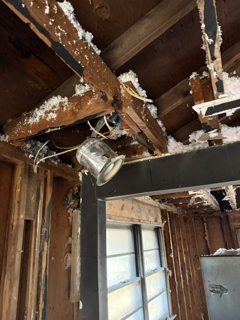 The fire at 7249, before the work &mdash; photograph 40 of 47